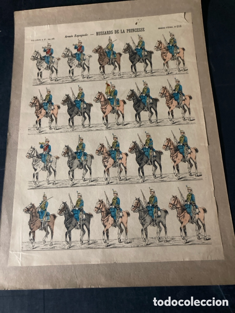 Coleccionismo recortables: Recortable Pellerin ejercito espa&ntilde;ol Hussards