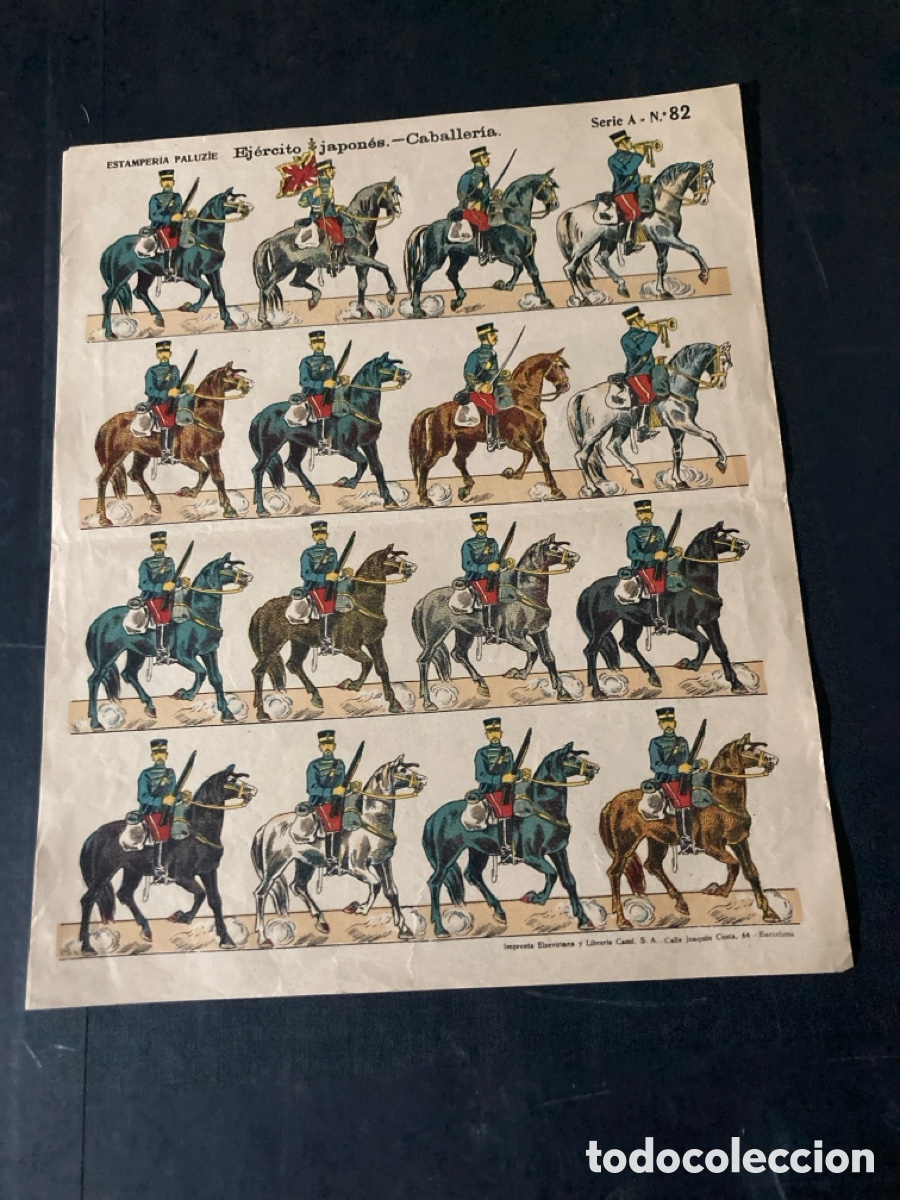 Coleccionismo recortables: Recortable Paluzie ejercito japones caballeria