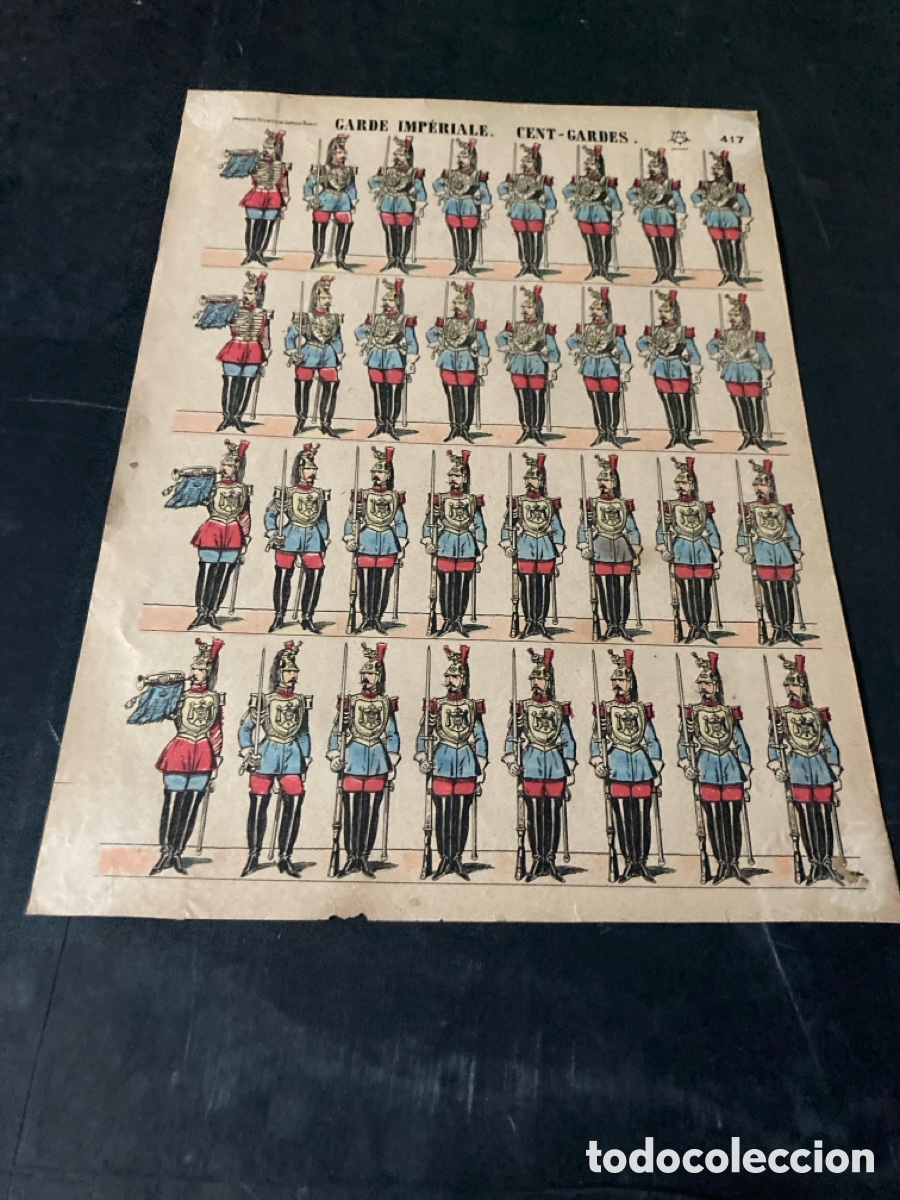 Coleccionismo recortables: Recortable abtiguo Garde Imperiale Cent-Gardes
