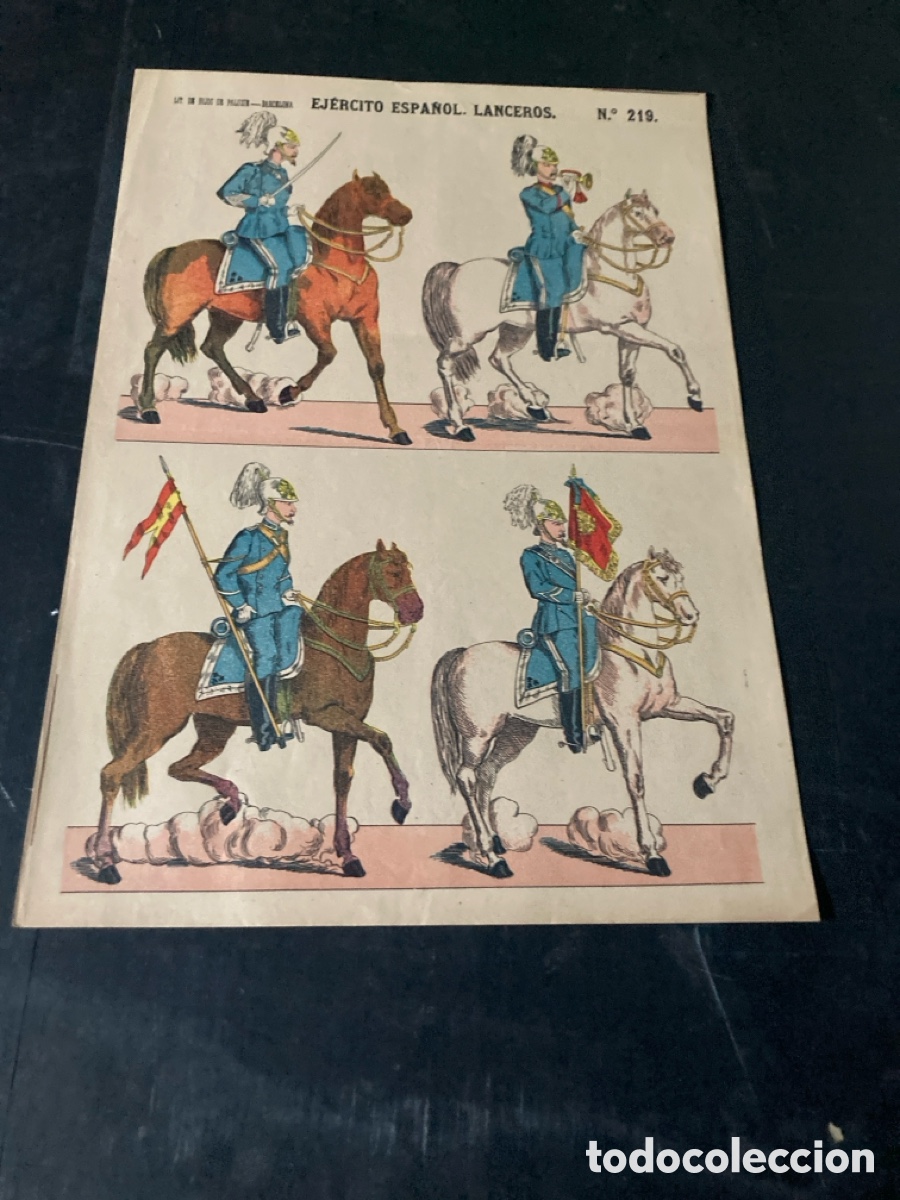 Coleccionismo recortables: Recortable ejercito espa&ntilde;ol Lanceros Paluzie