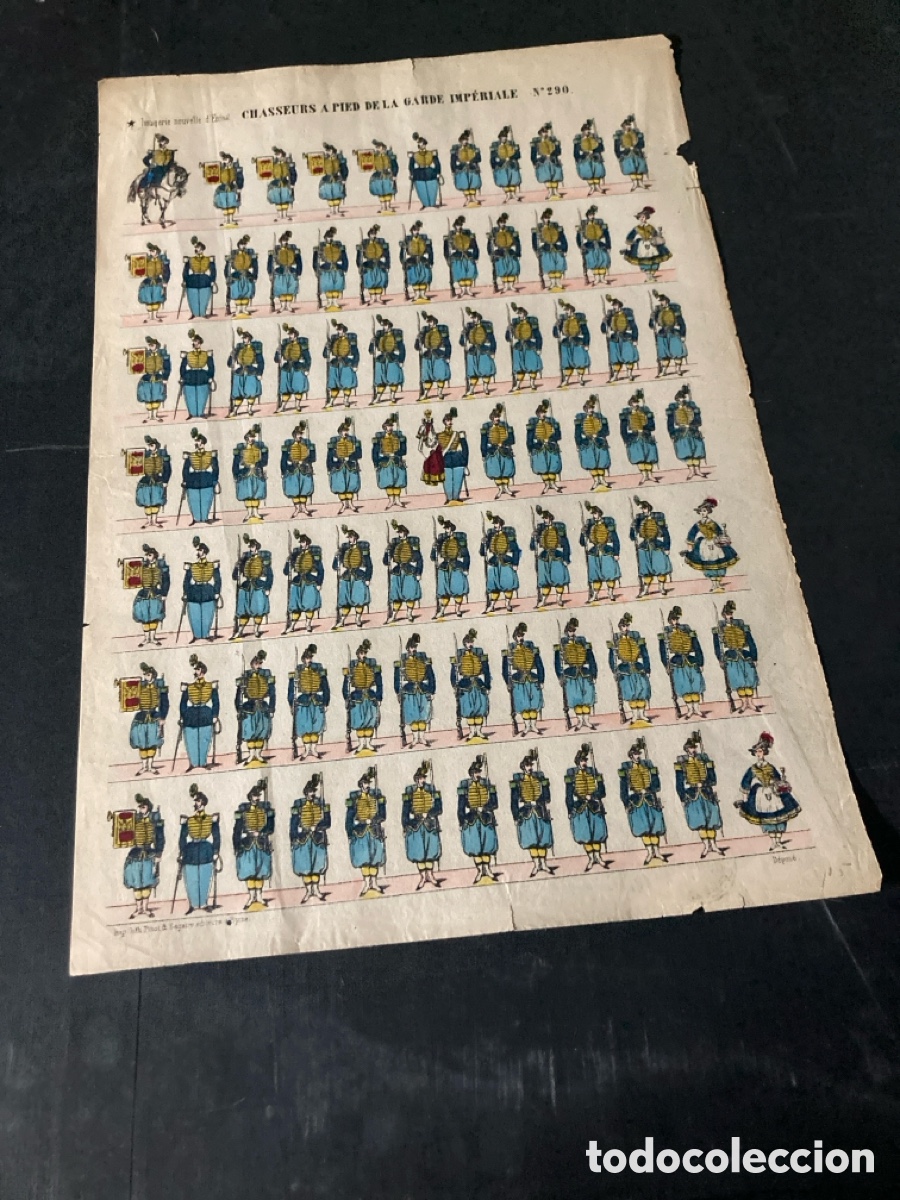 Coleccionismo recortables: Recortable Epinal soldados a pue de ka Guardia Imperial
