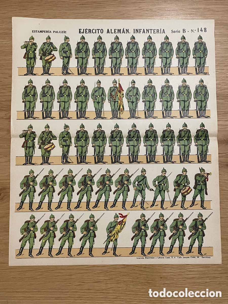 Collectables Paper Dolls: Ej&eacute;rcito alem&aacute;n. Infanter&iacute;a. Paluzie. Serie B, n&uacute;mero 148.