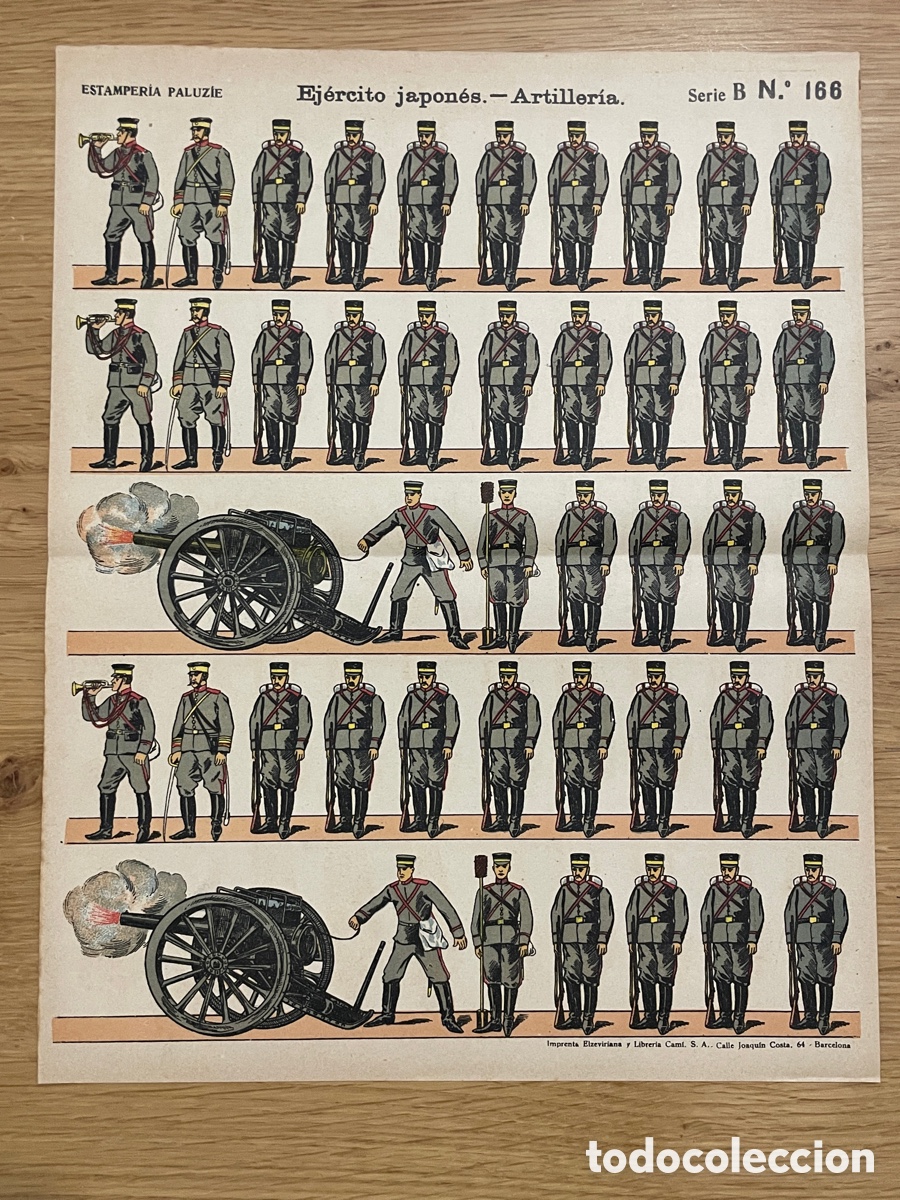 Colecionismo Recort&aacute;veis: Ej&eacute;rcito japon&eacute;s. Artiller&iacute;a. Paluzie. Serie B, n&uacute;mero 166.