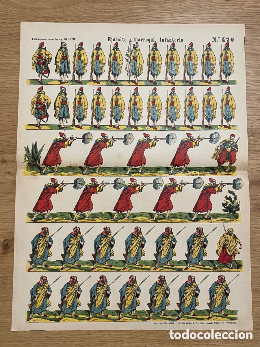 Colecionismo Recort&aacute;veis: Ej&eacute;rcito marroqu&iacute;. Infanter&iacute;a. Paluzie. N&uacute;mero 470.