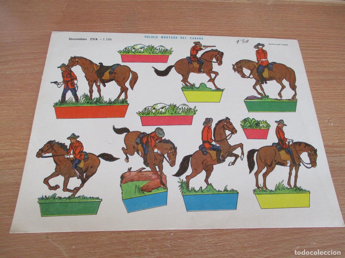 Coleccionismo recortables: RECORTABLES EVA, 1.106. -POLICIA MONTADA DEL CANAD&Aacute;- MIDE 22.5 X 30 CM.