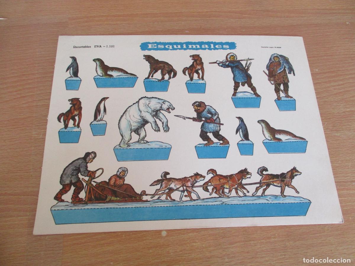 Coleccionismo recortables: RECORTABLES EVA, 1.101. - ESQUIMALES- MIDE 22.5 X 30 CM.