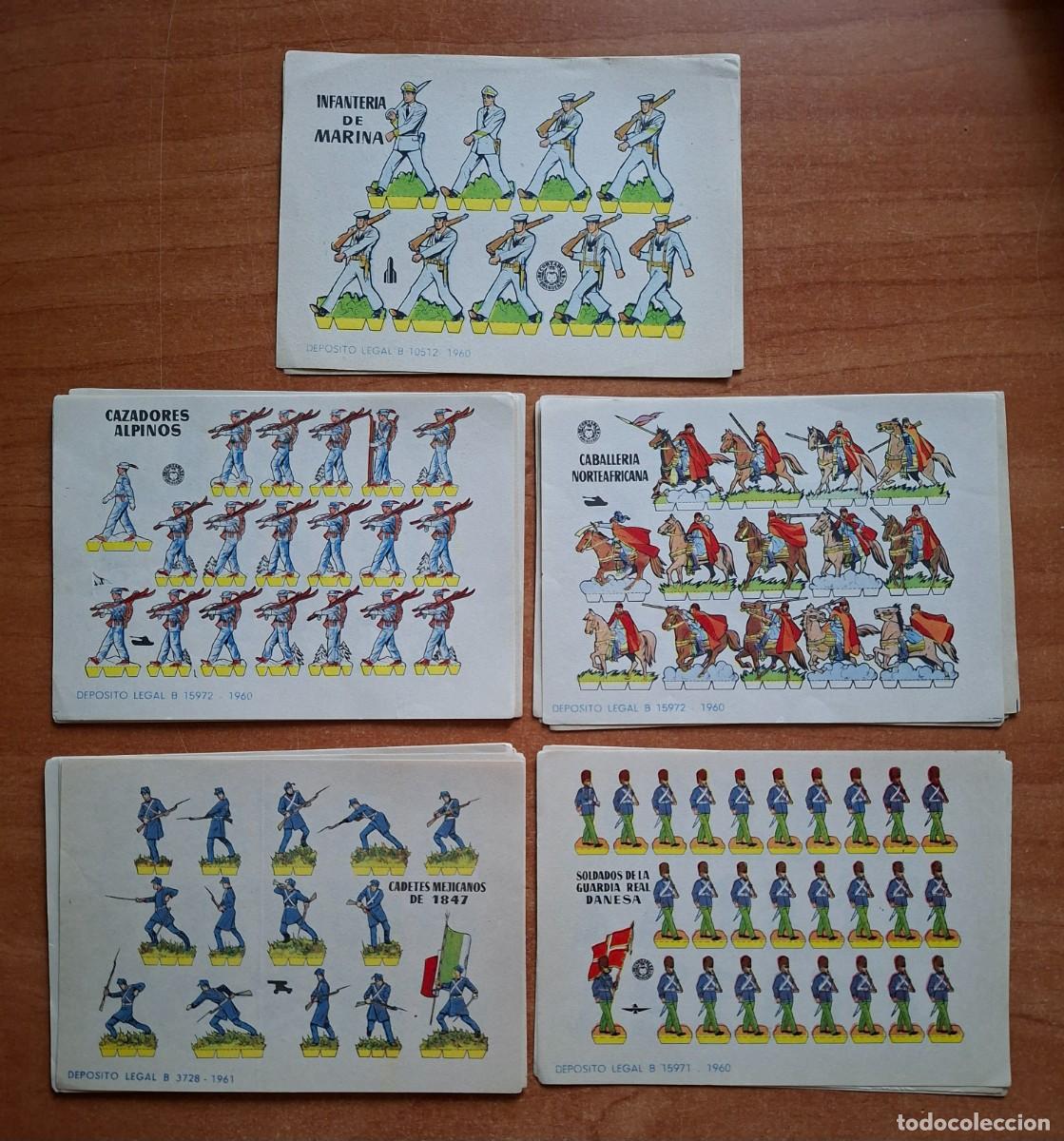 Coleccionismo recortables: LOTE RECORTABLES MILITARES - BRUGUERA 1960