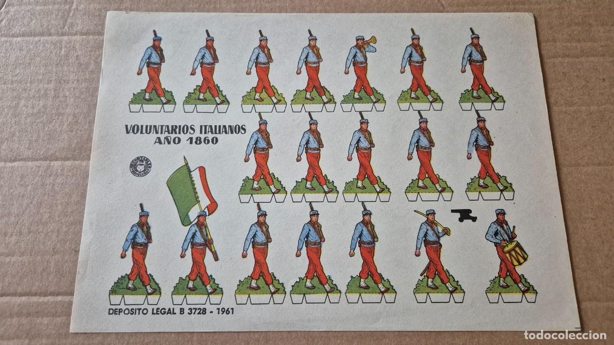 Coleccionismo recortables: RECORTABLES BRUGUERA VOLUNTARIOS ITALIANOS A&Ntilde;O 1860 DEL A&Ntilde;O 1961