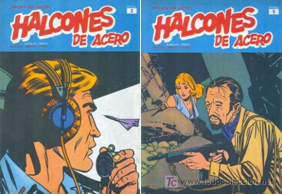 C&oacute;mics: HALCONES DE ACERO NUMEROS 2 Y 5 EDITORIAL BURU LAN - Foto 1