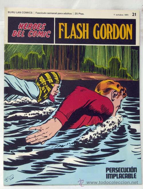 C&oacute;mics: Flash Gordon N&ordm; 21 Persecuci&oacute;n implacable Editorial Buru Lan Burulan 1971 - Foto 1