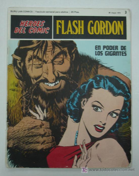 C&oacute;mics: HEROES DEL COMIC. FLASH GORDON. EN PODER DE LOS GIGANTES. BURU LAN COMICS. 1971. N&ordm; 3. - Foto 1