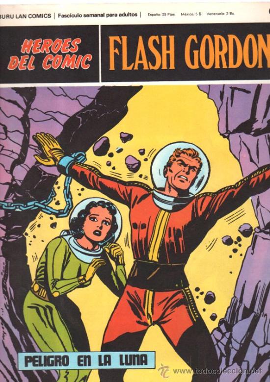 C&oacute;mics: FLASH GORDON. HEROES DEL COMIC. BURULAN COMICS. PELIGRO EN LA LUNA. N&ordm; 63. - Foto 1