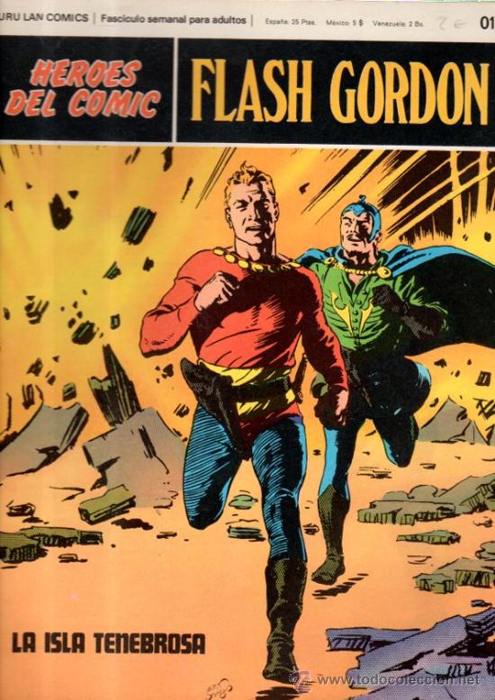 C&oacute;mics: TEBEO H&Eacute;ROES DEL COMIC, 019, FLASH GORDON, BURU LAN COMICS, LA ISLA TENEBROSA - Foto 1
