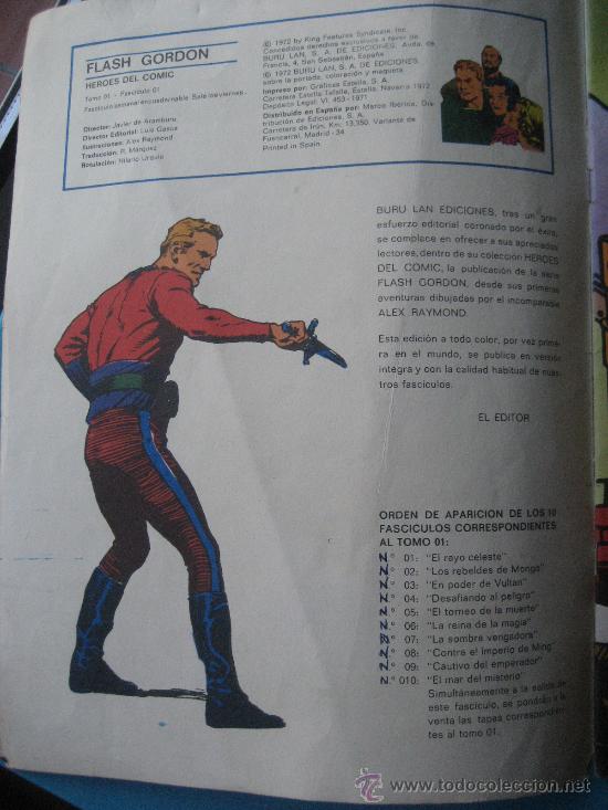 C&oacute;mics: Flash Gordon. El Rayo Celeste. N&ordm; 1 Heroes del Comic. 1972 - Foto 3
