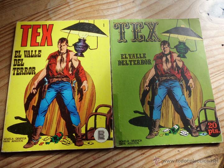C&oacute;mics: TEX N&ordm; 1  VERSIONES EN AMARILLO Y VERDE EL VALLE DEL TERROR BURULAN - Foto 1