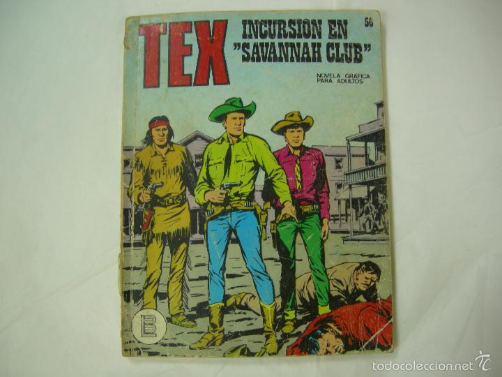 C&oacute;mics: TEX - INCURSION EN SAVANNAH. N&ordm; 56. 1&ordf; EDICION - EDICIONES BURU LAN. 1972 - Foto 1