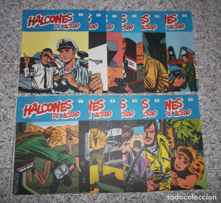 C&oacute;mics: HALCONES DE ACERO - LOTE DE 11 NUMEROS - H&Eacute;ROES DEL COMIC. - Foto 1