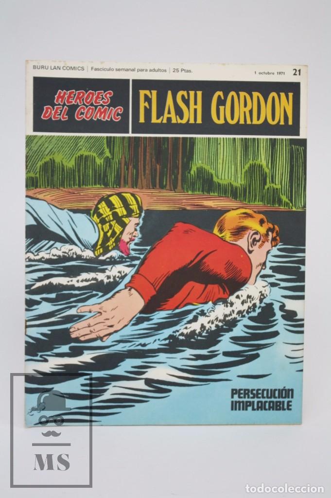C&oacute;mics: C&oacute;mic Flash Gordon - H&eacute;roes del C&oacute;mic, N&ordm; 21. Persecuci&oacute;n Implacable - Buru Lan, 1971 - Foto 1