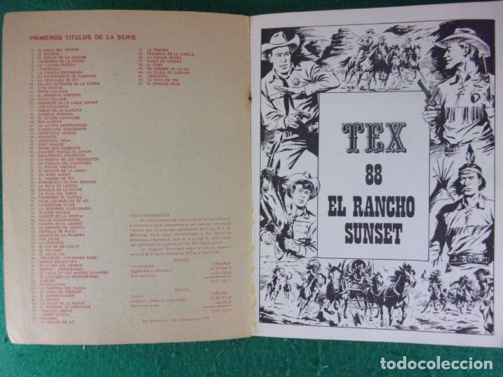 C&oacute;mics: TEX. EL RANCHO SUNSET / N&ordm; 39 / BURULAN EDICIONES. 1973 - Foto 2