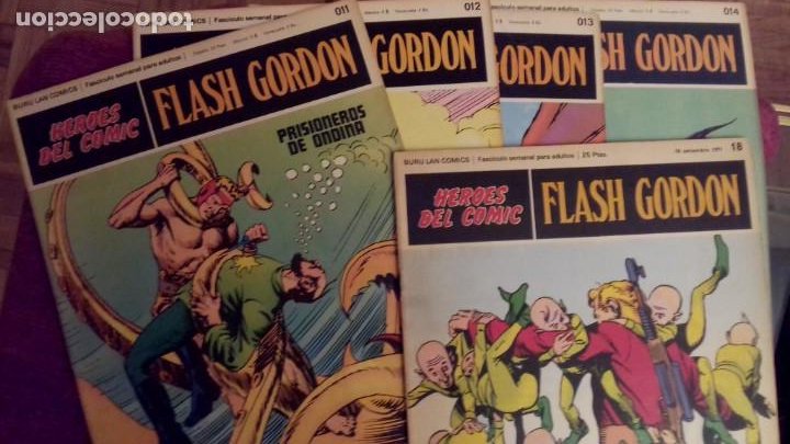 5 FASCICULOS FLASH GORDON BURU LAN TOMO 02 : 011, 012, 013, 014 DE 1972, Y 18 DE 1971. (Tebeos y Comics - Buru-Lan - Flash Gordon)