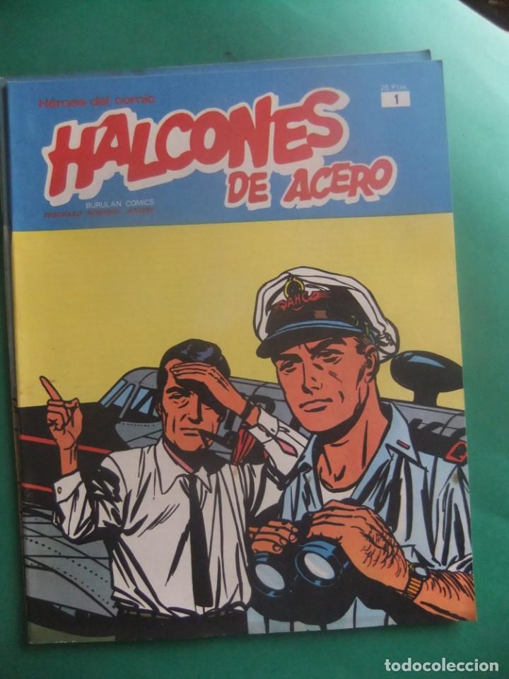 C&oacute;mics: HALCONES DE ACERO NUMEROS 1 Y 4 BURULAN EDICIONES - Foto 2