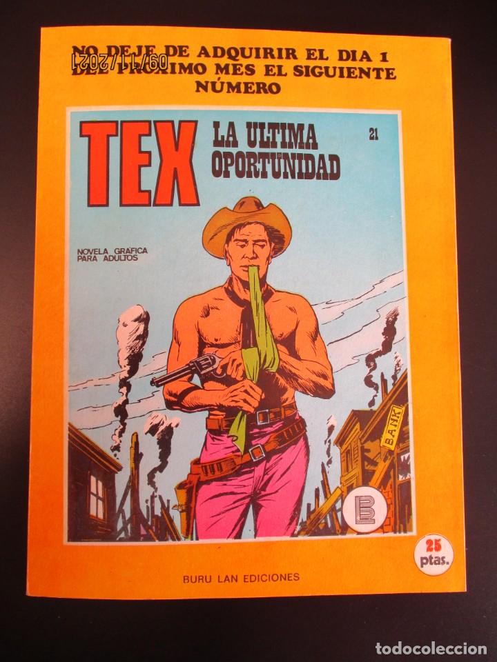 Cómics: TEX (1970, BURU LAN) 20 · 1971 · SIN ALIENTO *** EXCELENTE **** - Foto 3 - 300246518