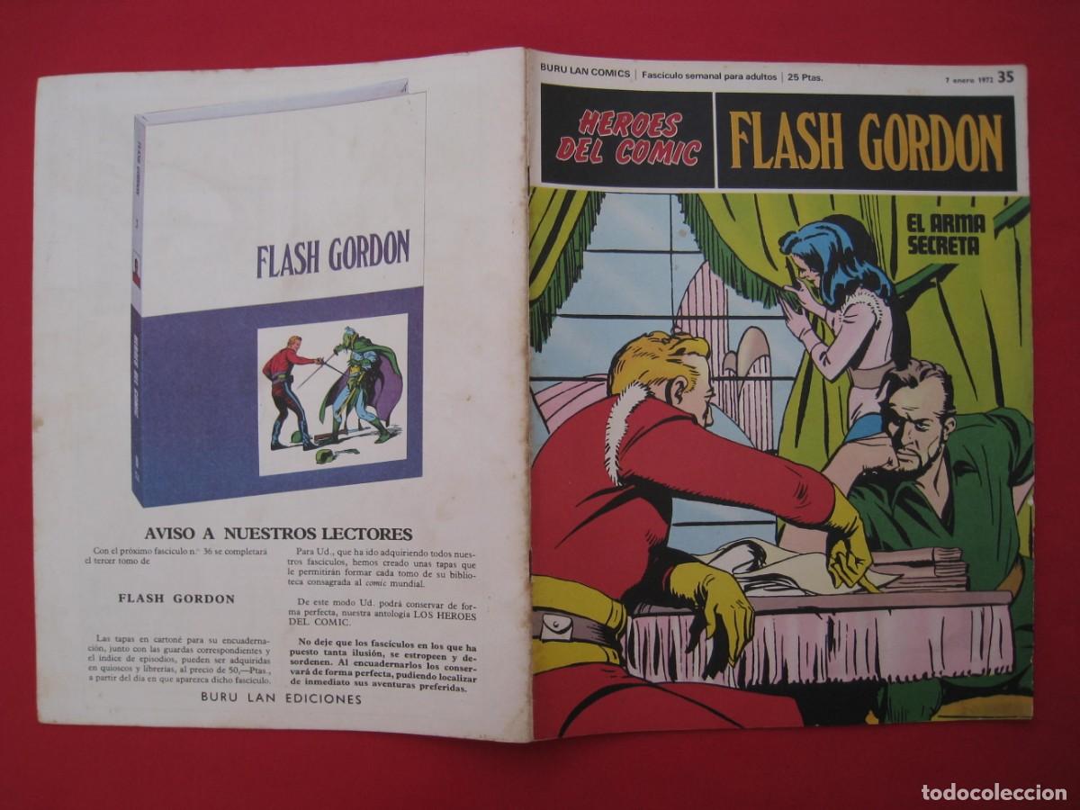 C&oacute;mics: HEROES DEL COMIC - FLASH GORDON - N&ordm; 35 - EDICIONES BURU LAN. - Foto 2