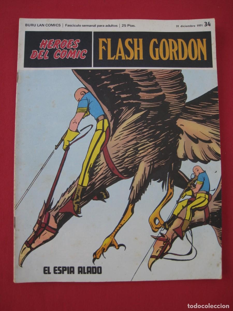 C&oacute;mics: HEROES DEL COMIC - FLASH GORDON - N&ordm; 34 - EDICIONES BURU LAN. - Foto 1
