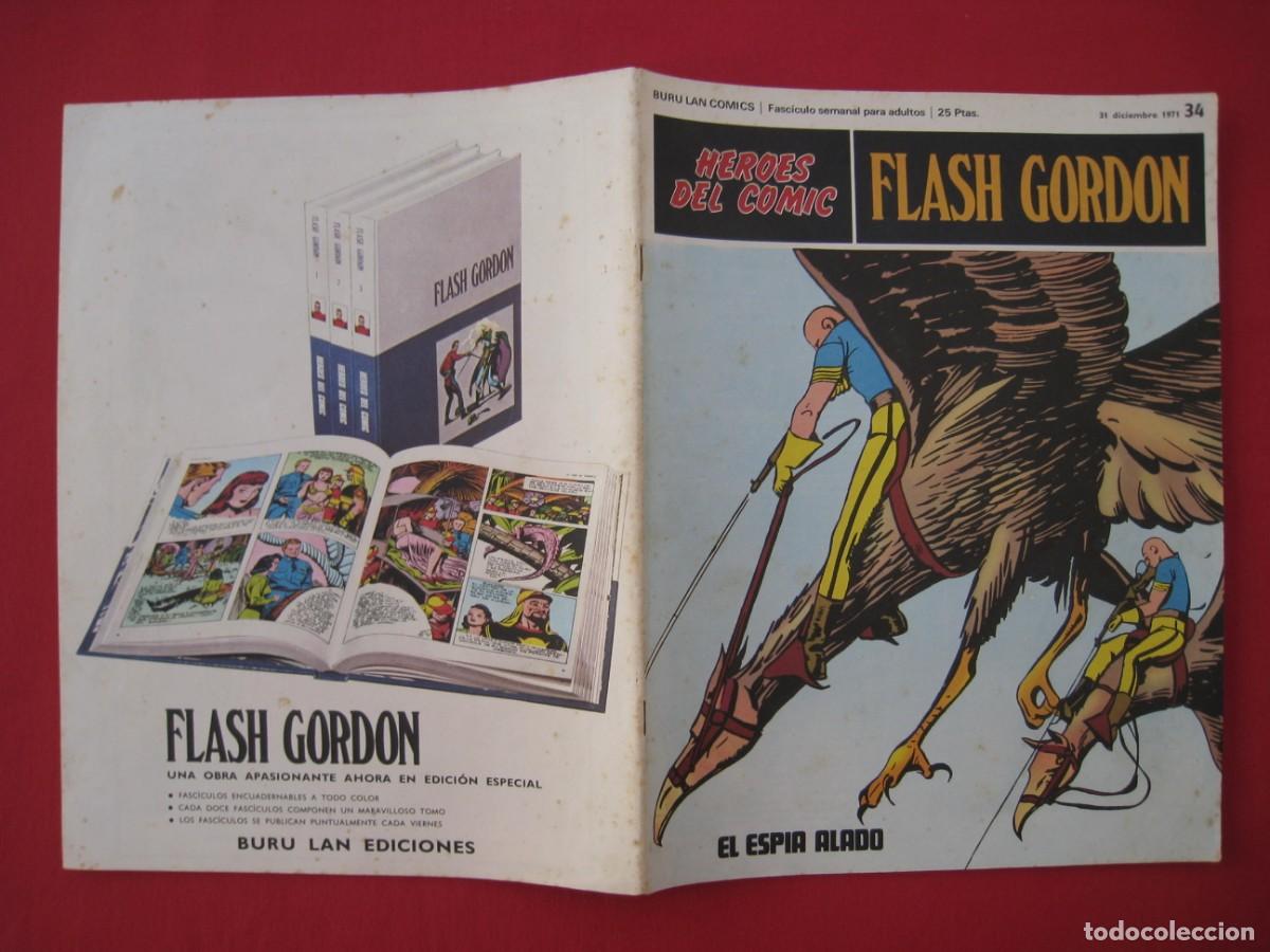 C&oacute;mics: HEROES DEL COMIC - FLASH GORDON - N&ordm; 34 - EDICIONES BURU LAN. - Foto 2