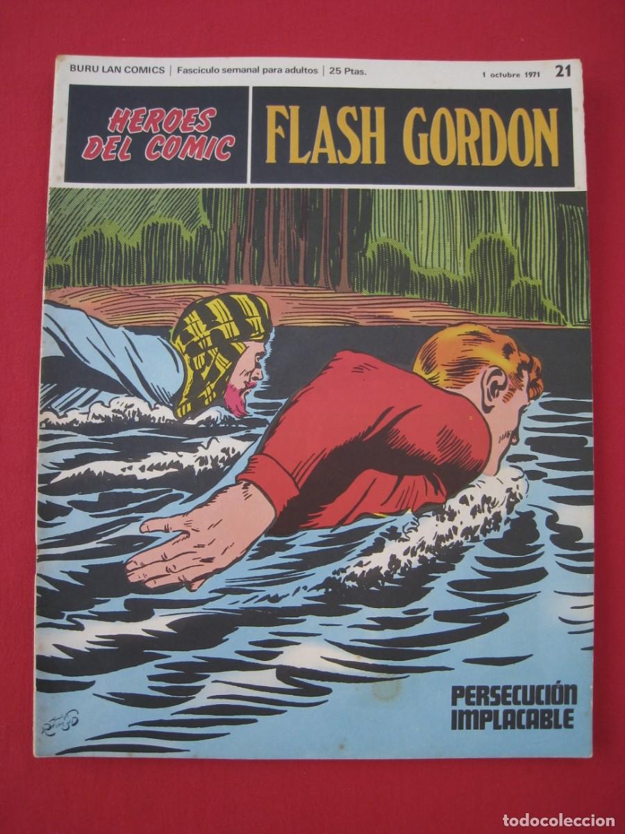 C&oacute;mics: HEROES DEL COMIC - FLASH GORDON - N&ordm; 21 - EDICIONES BURU LAN. - Foto 1