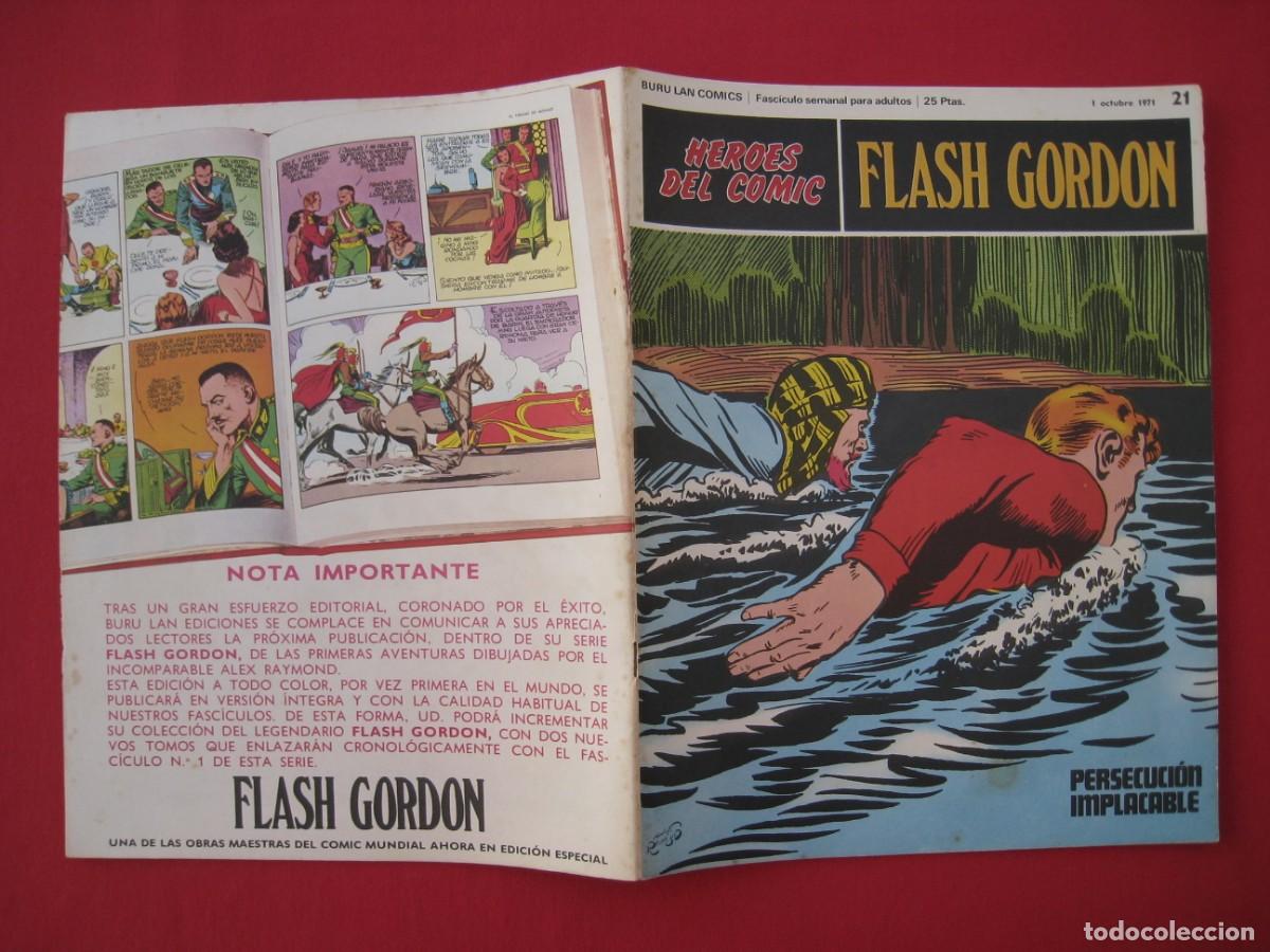 C&oacute;mics: HEROES DEL COMIC - FLASH GORDON - N&ordm; 21 - EDICIONES BURU LAN. - Foto 2