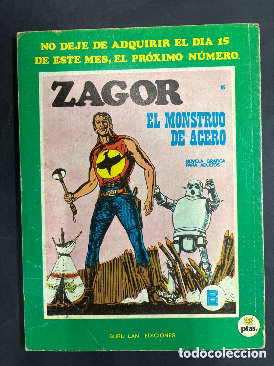 C&oacute;mics: COMIC ZAGOR N&ordm; 15 DE LA COLECCION EDITORIAL BURULAN - Foto 2