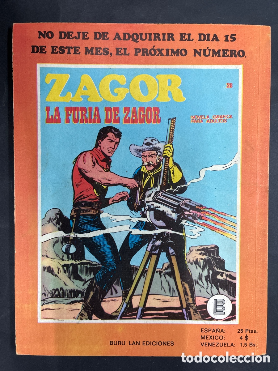 C&oacute;mics: COMIC ZAGOR N&ordm; 27 DE LA COLECCION EDITORIAL BURULAN - Foto 2