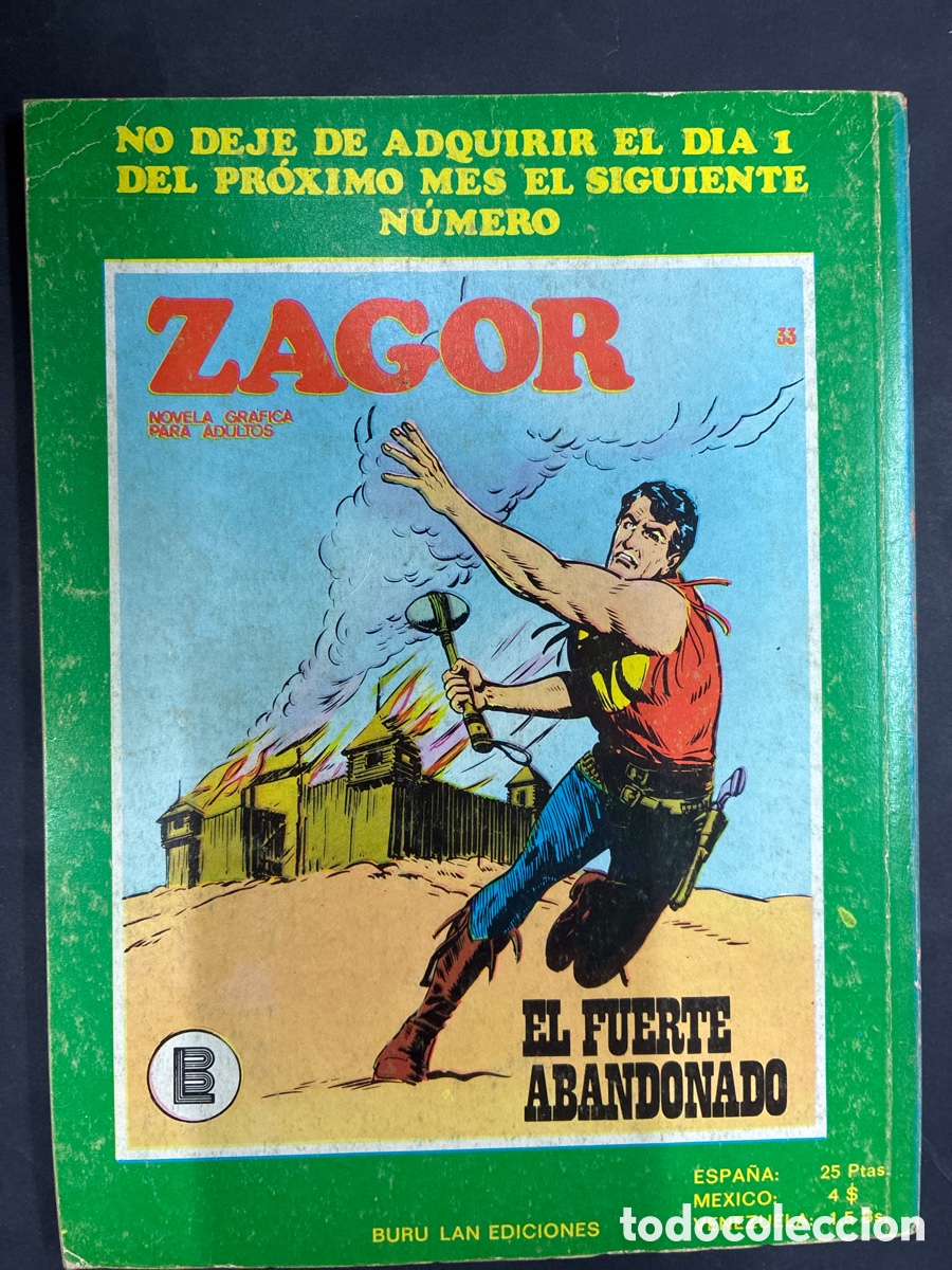 C&oacute;mics: COMIC ZAGOR N&ordm; 32 DE LA COLECCION EDITORIAL BURULAN - Foto 2