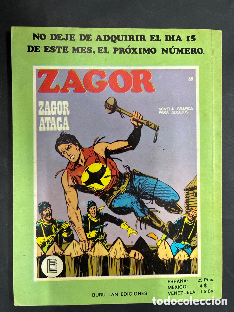 C&oacute;mics: COMIC ZAGOR N&ordm; 35 DE LA COLECCION EDITORIAL BURULAN - Foto 2