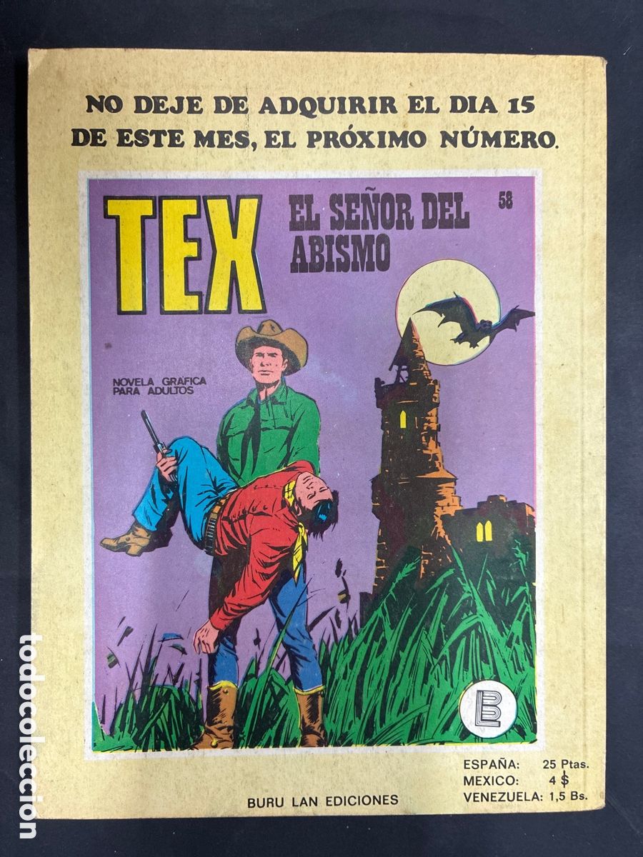 C&oacute;mics: COMIC TEX N&ordm; 57 DE LA COLECCION EDITORIAL BURULAN - Foto 2