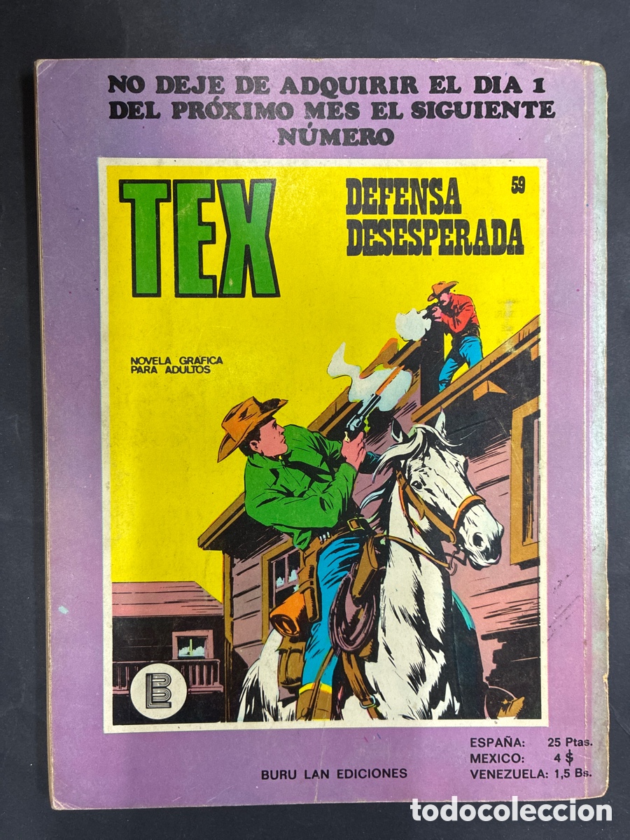 C&oacute;mics: COMIC TEX N&ordm; 58 DE LA COLECCION EDITORIAL BURULAN - Foto 2