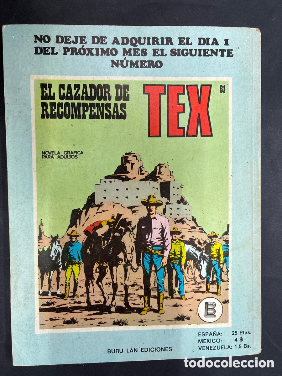 C&oacute;mics: COMIC TEX N&ordm; 60 DE LA COLECCION EDITORIAL BURULAN - Foto 2