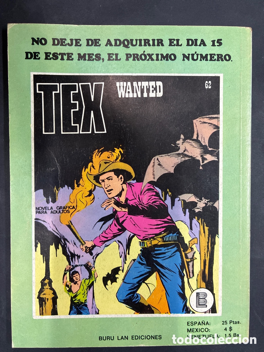 C&oacute;mics: COMIC TEX N&ordm; 61 DE LA COLECCION EDITORIAL BURULAN - Foto 2