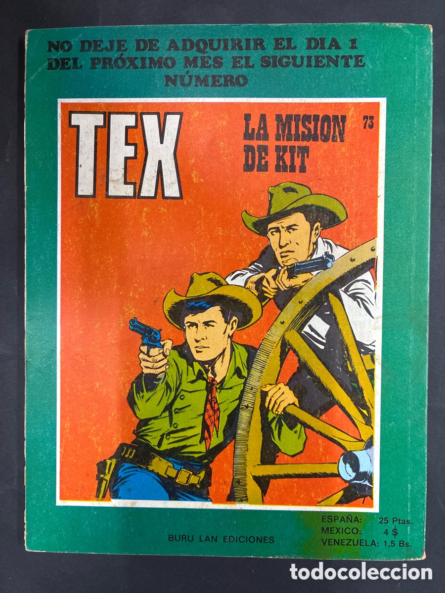 C&oacute;mics: COMIC TEX N&ordm; 72 DE LA COLECCION EDITORIAL BURULAN - Foto 2