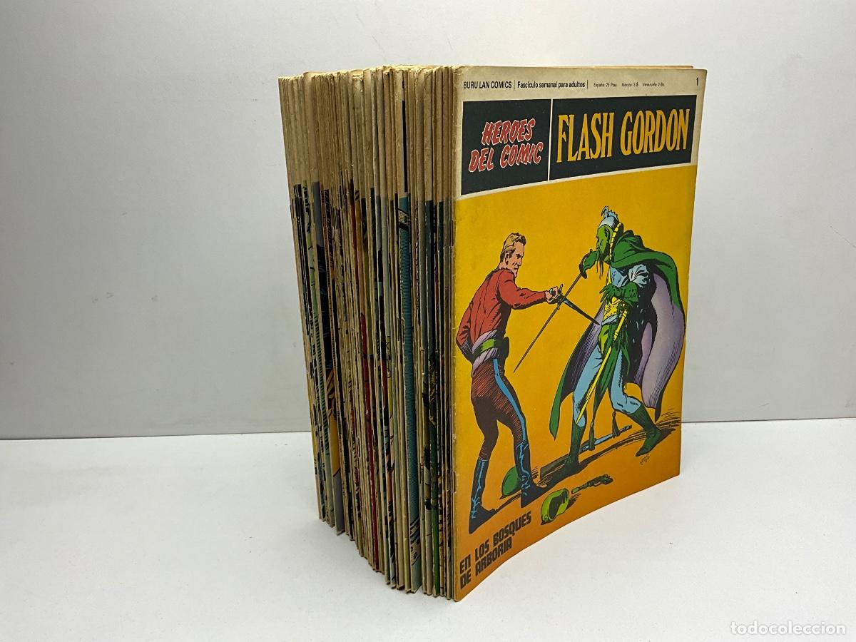 Comics: LOTE DE COMICS FLASH GORDON-HEROES DEL COMIC-EDIT. BURU LAN 1972 - DEL 1 AL 61 - FALTA EL NUMERO 33