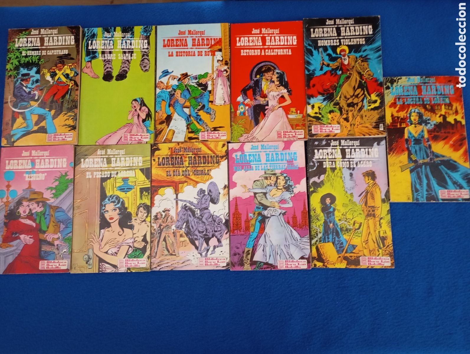 C&oacute;mics: LORENA HARDING. JOS&Eacute; MALLORQU&Iacute;. BURU LAN 1971. COLECCI&Oacute;N COMPLETA 11 N&Uacute;MEROS
