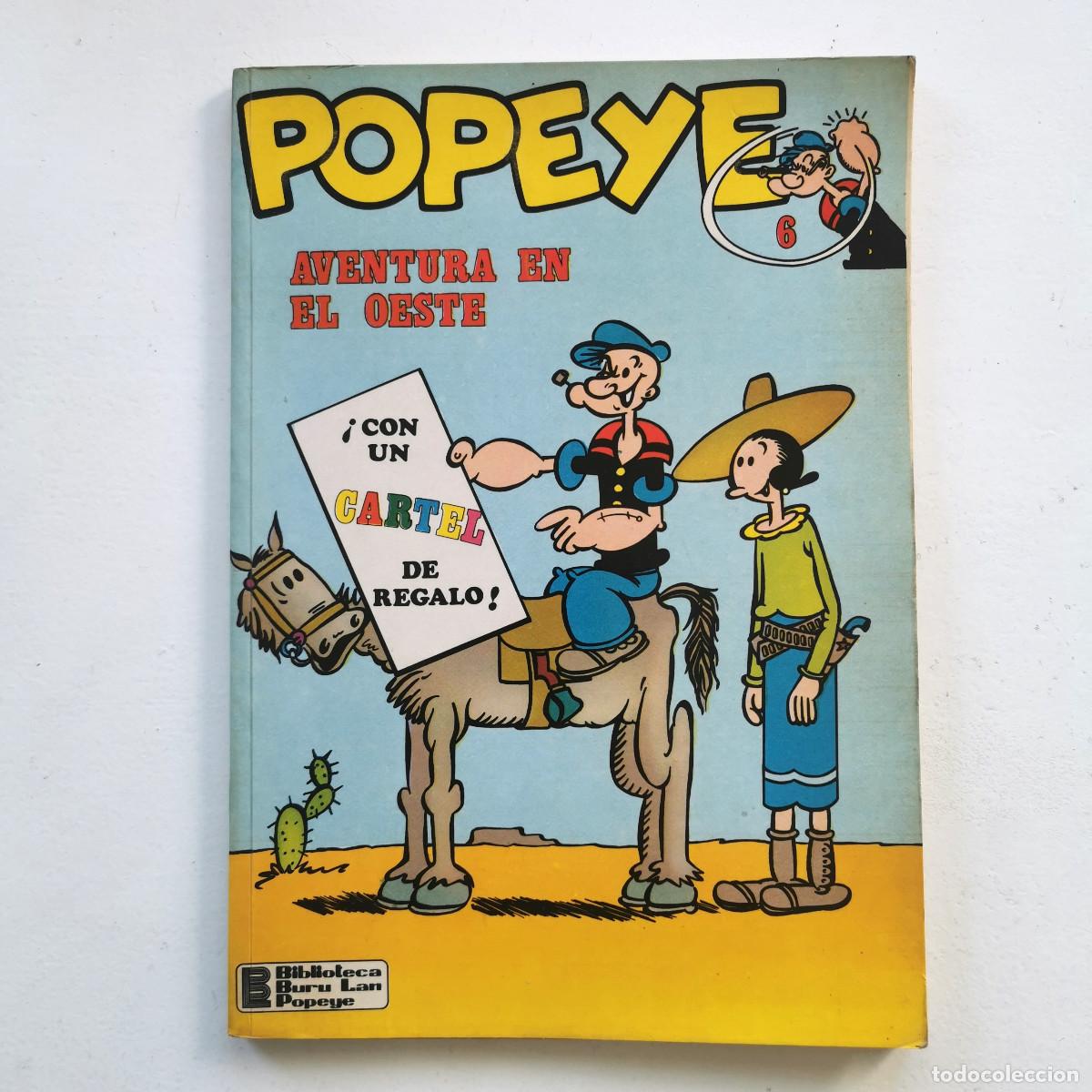Comics: Popeye n&ordm; 6 Aventura en el Oeste Buru Lan Biblioteca Popeye C&oacute;mic a&ntilde;os 70