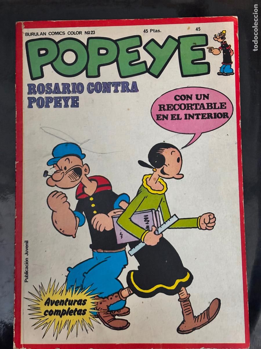 C&oacute;mics: POPEYE: POPEYE CONTRA ROSARIO, BURU LAN COMICS COLOR #23, BURU LAN, 1.971