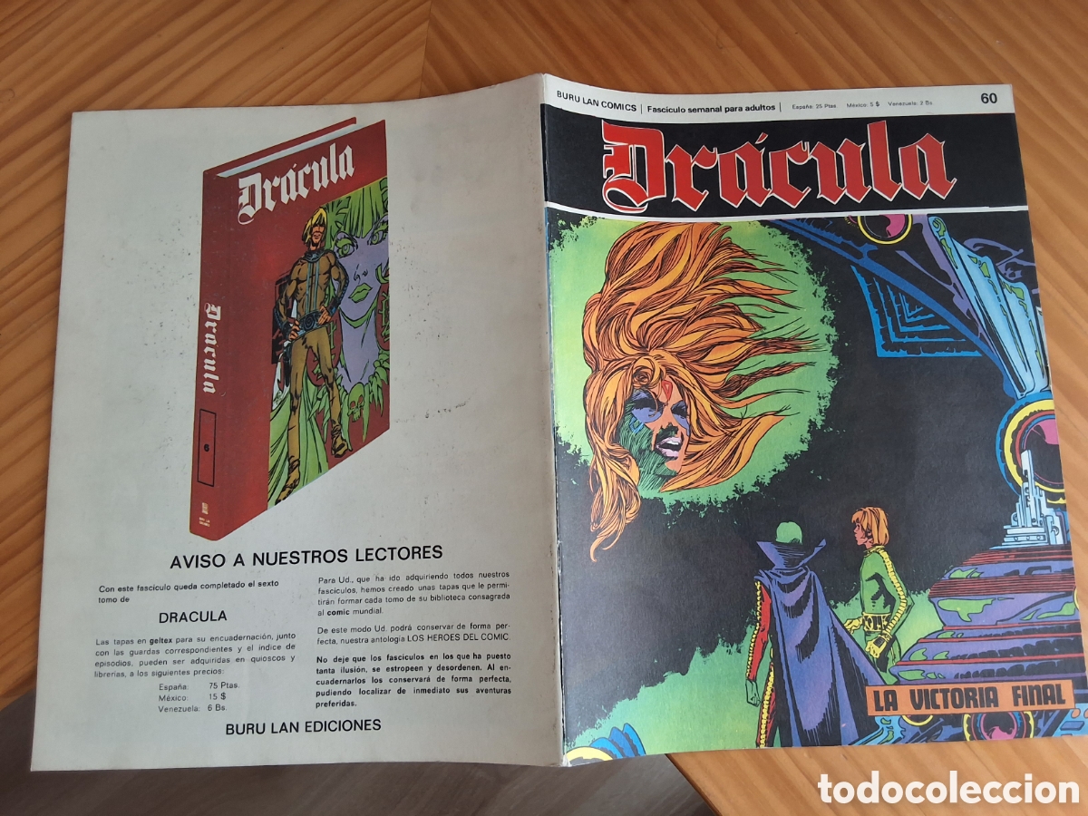 C&oacute;mics: Dracula comic fasciculo semanal 60 tomo 6 la victoria final a&ntilde;o 1973 edita burulan