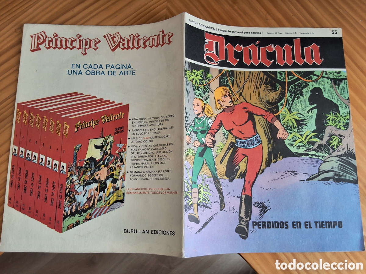 C&oacute;mics: Dracula comic fasciculo semanal 55 tomo 6 perdidos en el tiempo a&ntilde;o 1973 edita burulan
