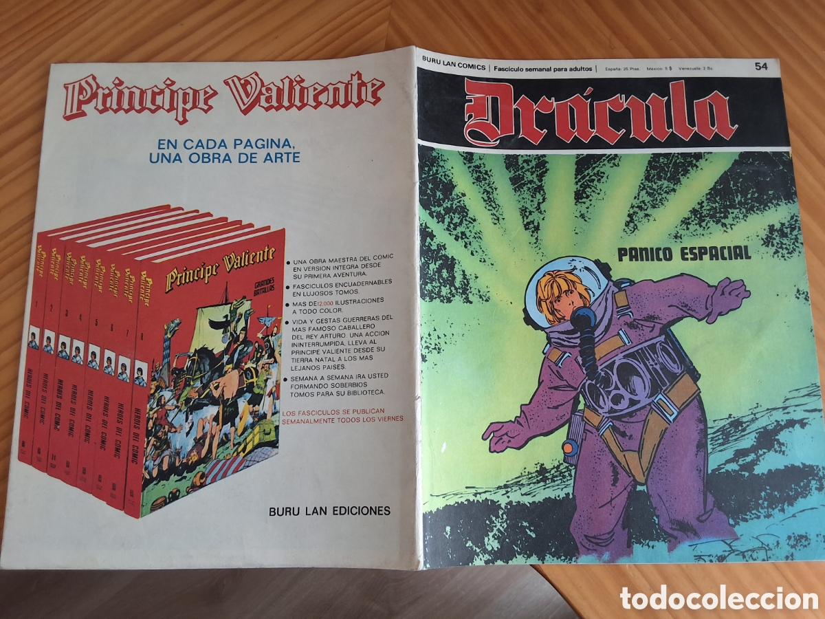 C&oacute;mics: Dracula comic fasciculo semanal 54 tomo 6 p&aacute;nico espacial a&ntilde;o 1973 edita burulan
