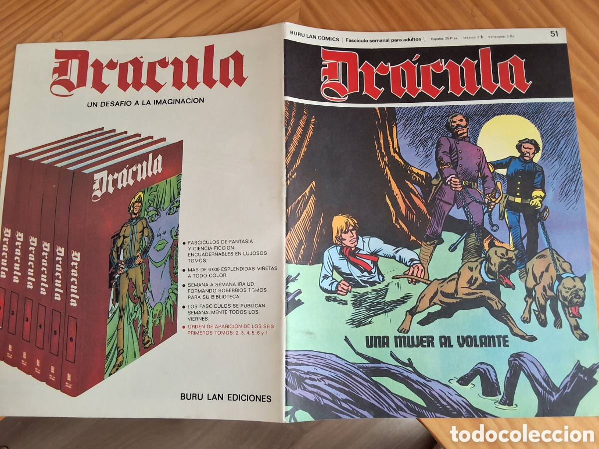 C&oacute;mics: Dracula comic fasciculo semanal 51 tomo 6 mujer al volante a&ntilde;o 1973 edita burulan