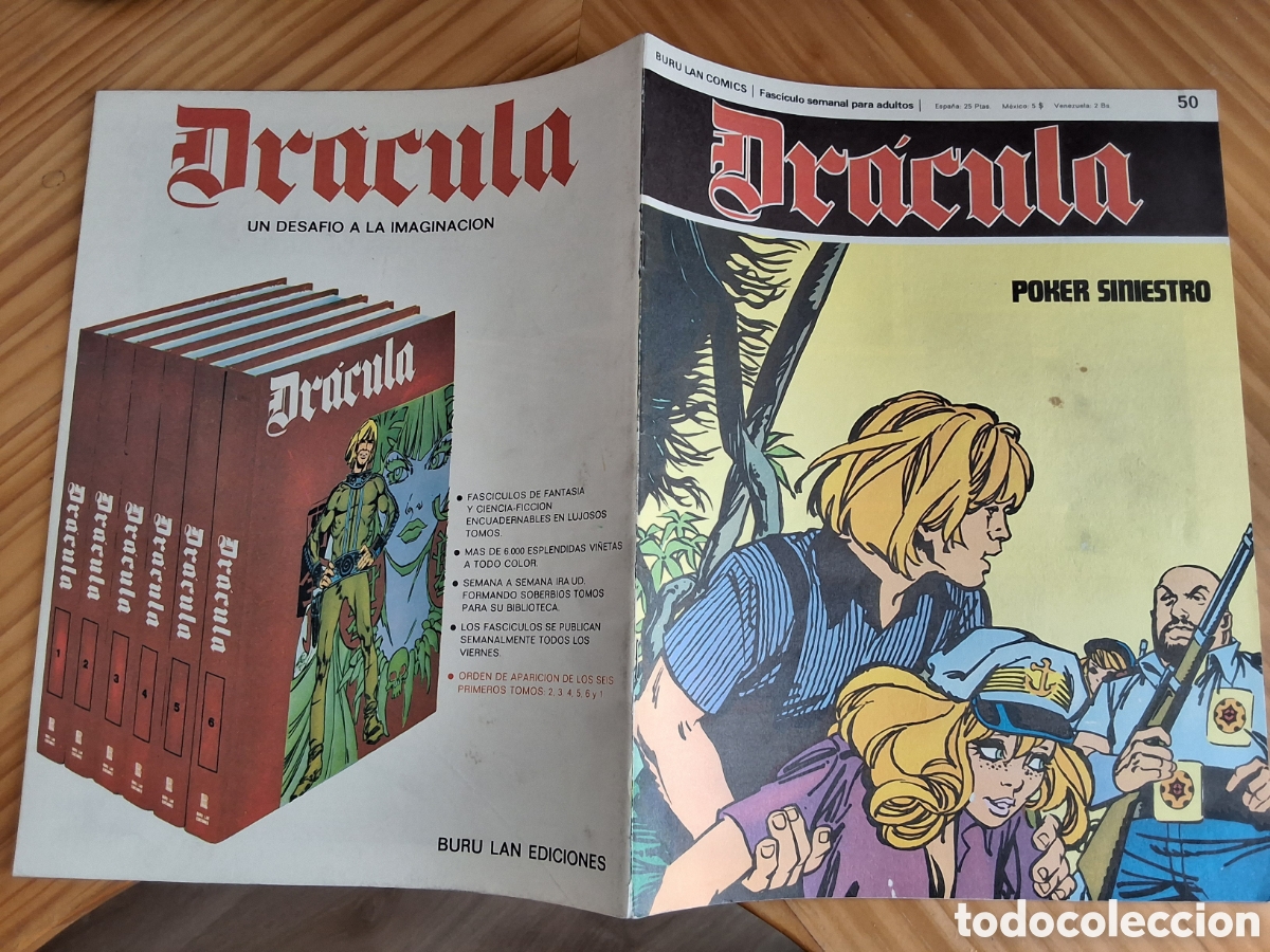 C&oacute;mics: Dracula comic fasciculo semanal 50 tomo 6 poker siniestro a&ntilde;o 1973 edita burulan