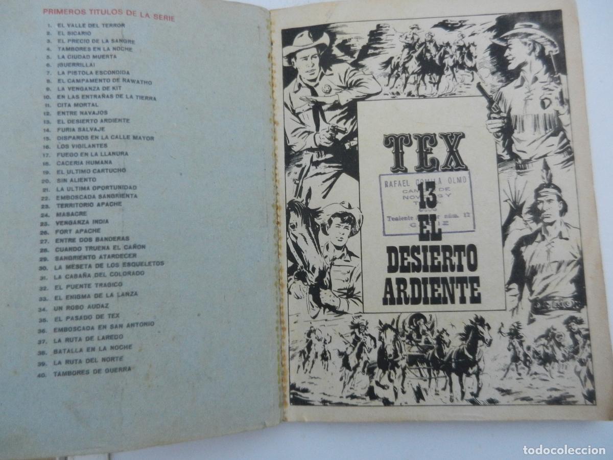 C&oacute;mics: TEX, EL DESIERTO ARDIENTE - N&ordm; 13 - BURU LAN EDICIONES 1971. - Foto 2